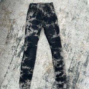 Black tie dye skinny James jeans